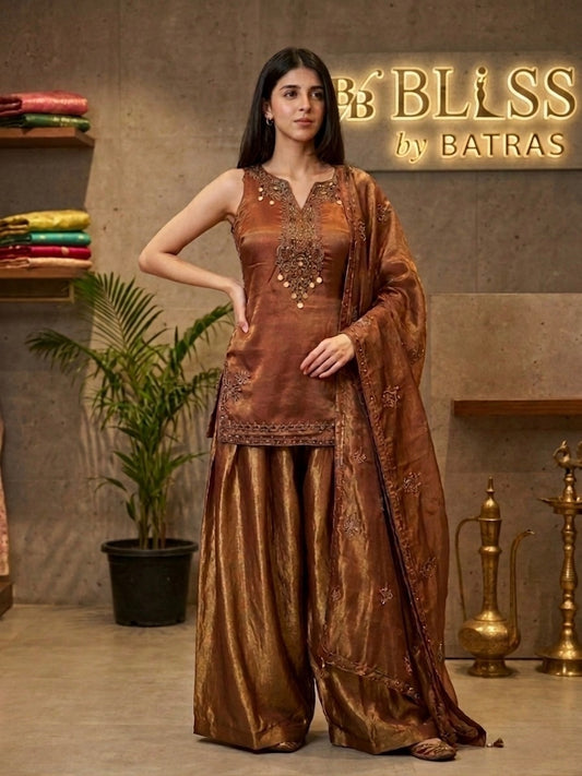 Women’s Elegant Brown Occasion Wear Suit Set